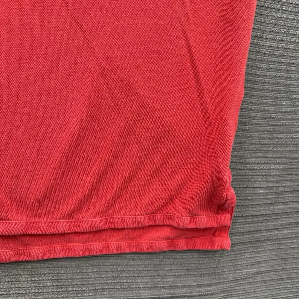 Polo Ralph Lauren 381 Bleecker St New York City Polo Shirt‎ Men XL Red Cotton.